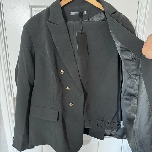 Yunclos Business suits for Women Size 2XL Black 2 Piece - Picture 3 of 6